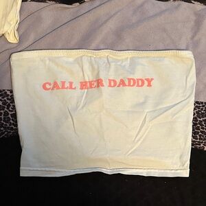 Women's Cream Crop Top - Call Her Daddy
